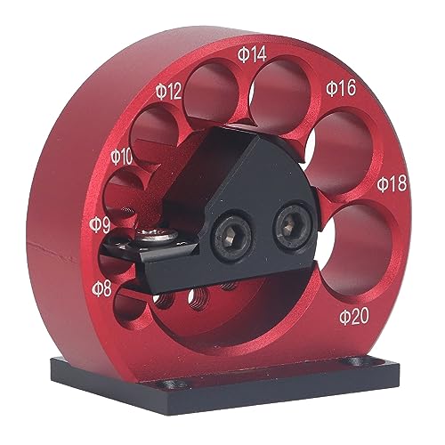 Ejoyous Dowel Maker Jig Kit, Adjustable Dowel Rod Maker Cutter Plate Aluminum Alloy Pin 8 to 20mm Round Holes, for Wooden Rods Sticks Woodworking