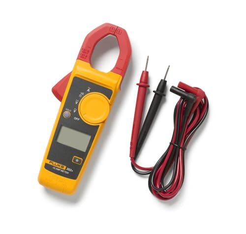 Fluke 302+ Digital Clamp Meter, 30mm Jaw, Measures AC Current to 400A, Measures AC/DC Voltage to 600V, Includes 2 Year Warranty