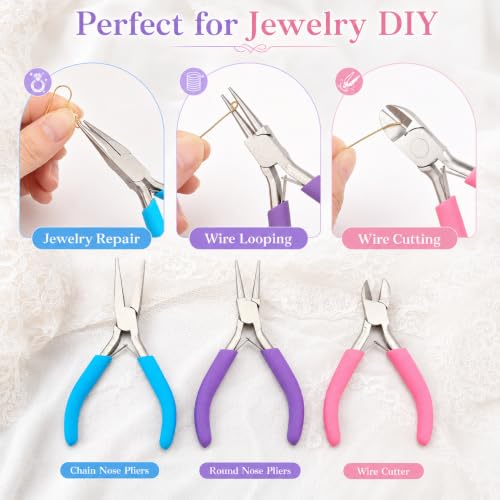 3-Piece Jewelry Pliers Set for Jewelry Making & Crafts