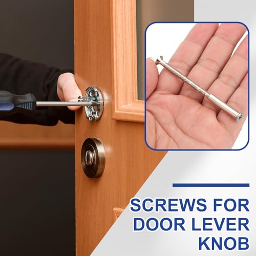 PATIKIL Door Handle Screws M4 x 65mm, 10 Set Cabinet Handle Break Away Screws for Drawer Pull with M4 x 25mm Sleeve Slub Bolt for Door Lever Knob - size: M4 x 65mm