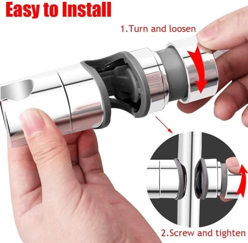 Adjustable Shower Head Holder for Slide Bar 18-25MM, ABS Chrome