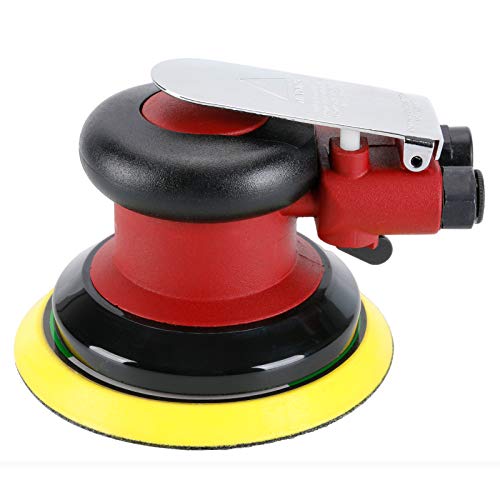 Professional Air Random Orbital Palm Sander, Heavy Duty Dual Action Pneumatic Sander with 1pc Backing Plate (5 inch) - size: 5 inch
