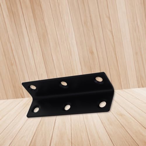 Long L Bracket,ULIFESTAR Black Corner Brace Brackets,Stainless Steel Corner Brackets,Heavy Duty Shelf Bracket,Metal Right Angle Bracket for Wood,80*20mm/3.15*0.79'' 8 PCS - size: 80*20mm/3.15*0.79''