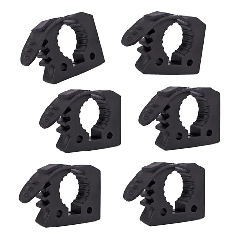 Shovel Holder Clamp Mount Kit,Truck Bed Molle Panel Mount, Shovel Mount for Roof Rack,Quick Release Mount Clamps Off Road UTV Utility Trailer Accessories Fits 1-1/7" to 1-3/7" Diameter Tools(6 Pack) - color: 6 Pack Black