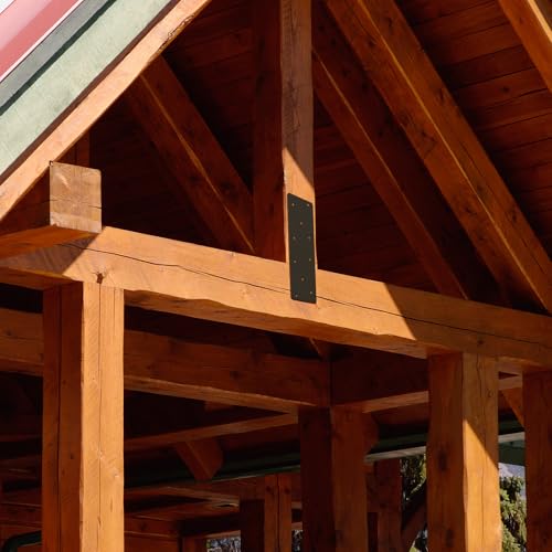 4 Pcs 15.7"x5"Straight Steel Flat Plate for Pergola - style: Straight Steel Flat Plate(16"x 5")