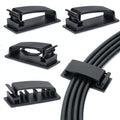 Cable Clips 50PCS, Self Adhesive Cable Management Clips, Cord Organizer Wire Clips Cord Holder for Appliances PC Wall Ethernet Cable Under Desk Nightstand Home Office Car - size: Mix-50Pack