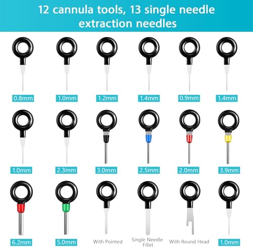 Kikerike Terminal Removal Tool Kit 45 Pcs Depinning Tool Electrical Connector Pin Removal Tool Kit Pin Extractor Tool Set Wire Terminal Release Tool for Automotive Car Household Devices - color: 45 PCS