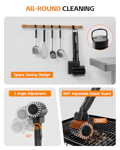 2026 Electric Grill Brush for Outdoor, 3-in-1 Kit BBQ Cleaner with 3 Heads