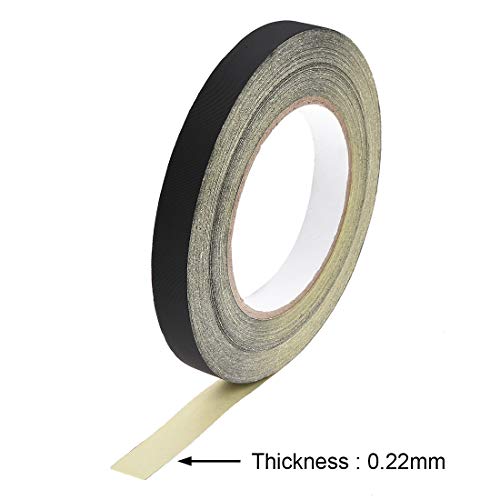 uxcell 15mm Acetate Cloth Tape for Laptop Electric Auto Guitar Repair High Temperature Adhesive Tape Black 30m/98.4Ft - size: 15mm