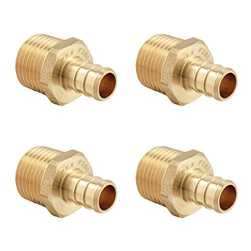 4-PACK EFIELD Pex Crimp Fitting,3/4" x 3/4"NPT Male Adapter(PEX1807021-4) - size: P4, style: 3/4 x 3/4
