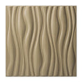 Art3d PVC Wave Textured 3D Wall Panels, 19.7 x 19.7 in, 12-Pack, Walnut