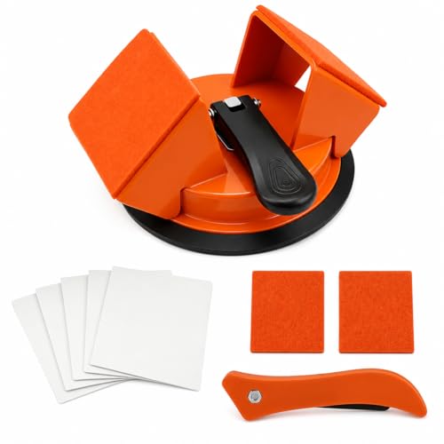 Floor Gap Fixer Tool,Floor Gap Repair Tool with 45°Dual Sided Striking Surface,Enhanced Suction Cup,Gap Cleaning Tool&Reusable Sticky Pads for Laminate,Vinyl,LVP,Hardwood Floating Floors