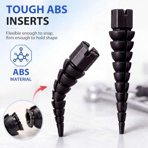 Bokon 30 Pcs Wood Anchor, Stripped Screw Hole Repair Kit,Black - color: Black