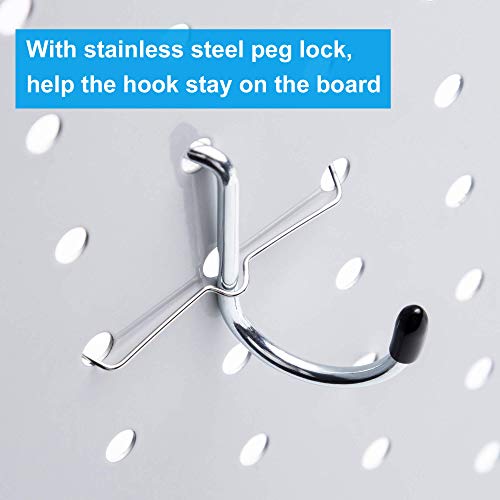 FRIMOONY Pegboard Hooks Assortment with Pegboard Bins, Peg Locks, for Organizing Various Tools, 140 Piece - style: 140PCS