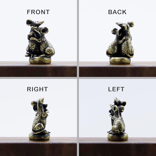 Hinge Head Mouse Couple, Hinge Decorative Topper, Miniature Magnetic Figurine Door Decor, Whimsical Quirky Home Decor, Animal Lover Gift, Cute Mouse Couple Decor (3 per Set)