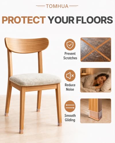 Chair Leg Floor Protectors Rectangle Caps Covers Furniture Pads - size: Large