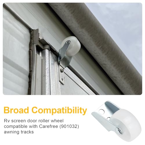 901032 RV Awning Door Roller Wheel Compatible with Carefree Track, Camper Screen Door Shade Parts, Travel Trailer Awning Replacement,Camper Canopy Roller Protector, Disc