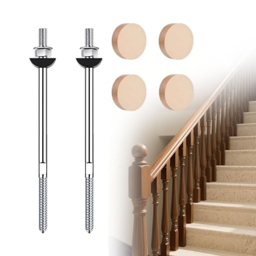 2 Set Newel Post Mounting Kit — Heavy-Duty Fastener Anchors Securely to Wood or Concrete Floor, Professional Installation for Residential & Commercial Staircase