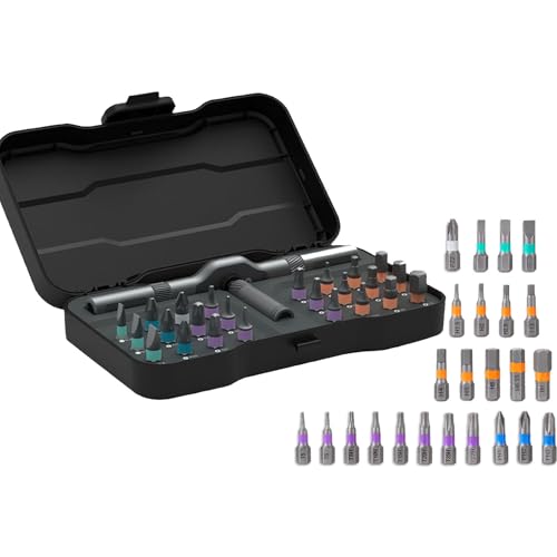 24 in 1 Magnetic Ratchet Screwdriver Set with Detachable T-Handle - color: Grey, size: 24 in 1