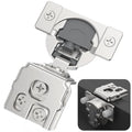 Chibery 4 Pack 1-1/2" Overlay 3D Soft Close Concealed Kitchen Cabinet Hinge for Face Frame Door, Pre-Assembled Easy-on Dowels, Self Closing Hidden Satin Nickel, 105° Open Concealed Stainless Steel - size: 1-1/2 inch Overlay