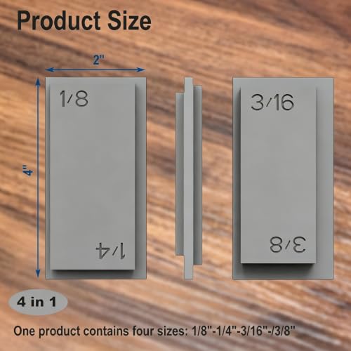 4-in-1 Trim Reveal Tool - 1/8", 3/16", 1/4", 3/8" Carpentry Tools for Marking Gauge Door Carpentry & Woodworking Accessories for Accurate Jamb Marking(Grey) - size: 4in1 grey
