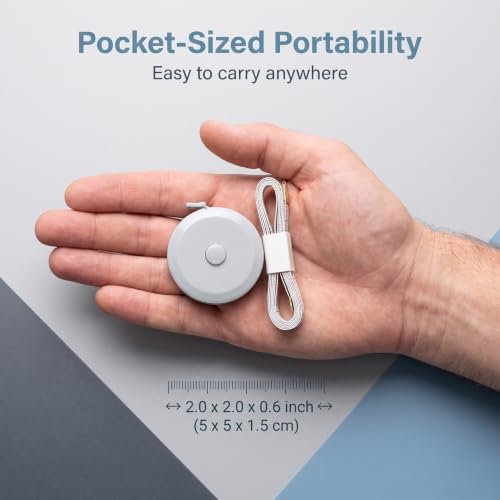 Measuring Tape for Body Measurements, Soft Tape Measure Double Scale, Has 150 Centimetre Scale on Reverse and Front 60 Inch - color: White Blue