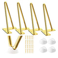 SMARTSTANDARD 8 Inch Hairpin Furniture Legs, Gold Set of 4PCS - color: Gold, size: 8 Inch