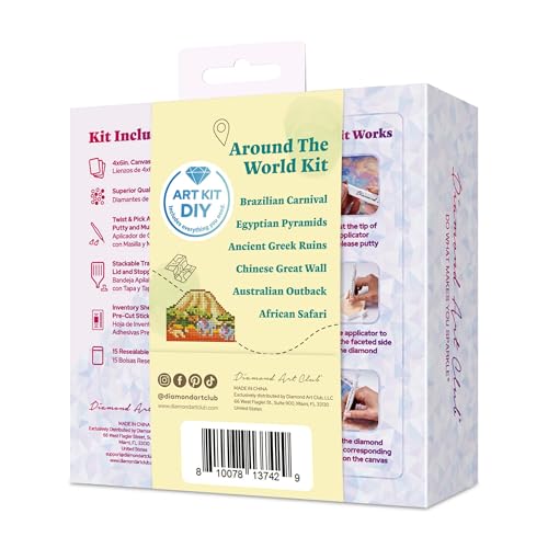 DIAMOND ART CLUB Mini Dazzles - Around the World Part 2 Diamond Art Kits - color: Around the World Part 2