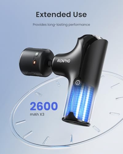 RENPHO Mini Thermacool Massage Gun with Heat and Cold, Pocket-Sized, Small - color: Shadow Black