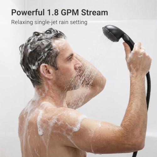 Dura Faucet DF-SA400K-MB RV Handheld Shower Head Hose Kit (Matte Black) - color: Matte Black, size: Full Kit