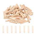 PATIKIL 95 Pcs Wood Dowel Pins 3/8" x 2" Fluted Wooden Dowels Hardwood Pegs for Woodworking Furniture DIY Crafts Projects Door Art - size: 3/8" x 2"