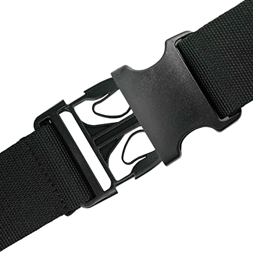 MELOTOUGH Tool Web Work Belt Buckle 2" inch Wide belt Black Simple Style for Woodworkers and Contractors (one size fits all)