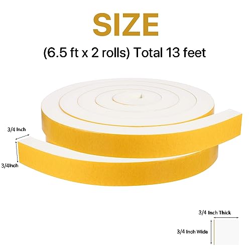Air Conditioner Foam-2 Rolls, 3/4 Inch W X 3/4 Inch T Total 13 Ft L - size: 3/4"(W) x 3/4"(T) x 13'(L)