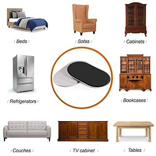 Heavy Duty Furniture Sliders for Carpet, 8 PCS 9-1/2" x 5-3/4" - size: 9-1/2 inch x 5-3/4 inch 8 PCS (Oval)