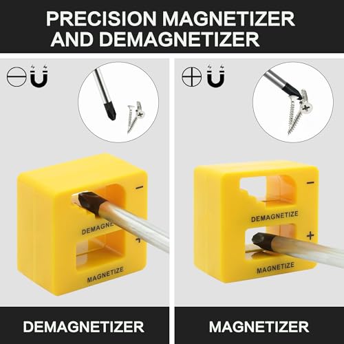 GMTOOLS 43pcs Magnetic Screwdriver Set, Including Slotted, Phillips, Hexagonal, Pozidriv, Magnetizer, Demagnetizer, Replaceable Screwdriver Bits and Sturdy Tool Case for DIY and Repair Work - style: 43pcs Magnetic Screwdriver Set