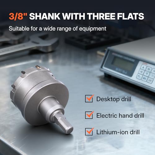 BLACK CANYON 12 Pcs Carbide Hole Saw Kit, Heavy Duty Hole Saw Set with Carbide Hole Cutters and Pilot Drill Bits, for Stainless Steel/Cast Iron/Carbon Steel/Aluminum/Metal (5/8" to 2-1/8")