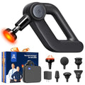 BOB AND BRAD D5 Pro Plus Handheld Massage Gun with Heat, FSA-HSA Eligible Deep Tissue Percussion Massage Gun, Powerful Muscle Massager for Athletes Fitness Workout & Daily Recovery, Birthday Gift - color: Pure Black
