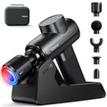 RENPHO Active Thermacool Deluxe Massage Gun with Charging Stand, Heat, Cold - color: Eclipse Black