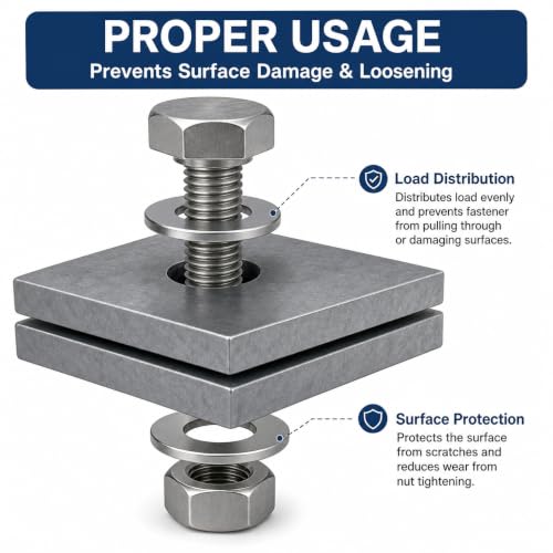 1000PCS Flat Washer Assortment Kit – Stainless Steel,9 Sizes (M2 M2.5 M3 M4 M5 M6 M8 M10 M12) for Screws, Bolts, Industrial, DIY, Furniture & Automotive Projects