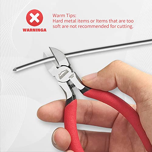 5 inch Wire Cutters, 5 Pack, Diagonal Cutters, Side Wire Snips - color: 5 Inch 5 Pack