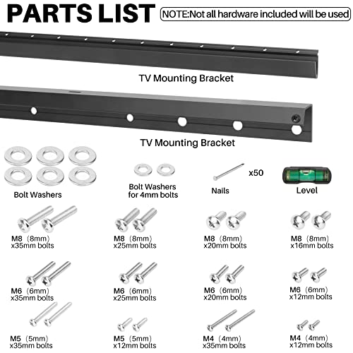 AENTGIU No Drill Studless TV Wall Mount for 32“ to 75" TVs, Holds 150 lbs - size: Fit 32 to 75 inches TVs, style: 1 SET