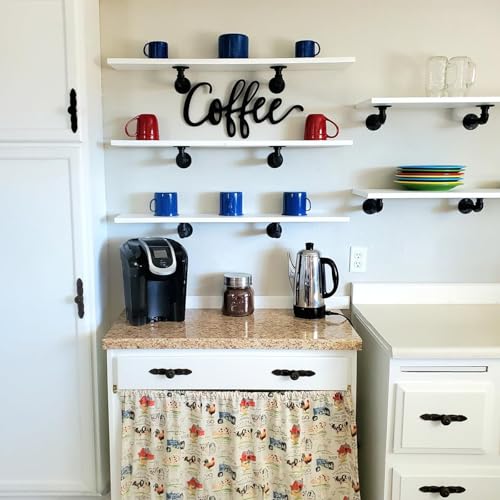 Industrial L Pipe Shelf Brackets for 8-16 in Depth Wood Heavy-Duty 3/4" Iron,Wall Mount Floating Shelf Bracket L Metal Pipe Shelving Brackets for Wood-Black DIY Pipe Shelves(7.5*3.1 Inch 4 Pack) - size: 7.5 inch 4 pack (for 8-16 inch depth board), style: