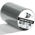 HOFUDON 4in X 20ft Window Screen Repair Tape Grey- Heavy Duty 3-Layer Adhesive, Waterproof Fiberglass Mesh - color: Grey