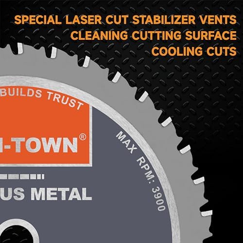TWIN-TOWN 7-1/4-Inch 36 Tooth Steel and Ferrous Metal Saw Blade with 5/8-Inch DMK Arbor - size: 7-1/4" 36T thick steel
