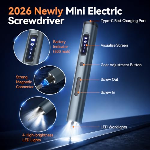 LIFEGOO 167 in 1 Electric Screwdriver Set: Mini Electric Screwdriver Cordless with Extension Rod & Pry Tools, Electronic Power Screwdriver Repair Tool Kit for RC, Computer, PC Building, Laptop
