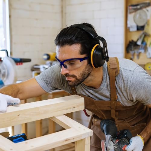Global Vision Contender Bifocal Safety Glasses Blue Frame Clear Lens ANSI Z87+ for Men and Women Magnifying Reader 1.0 to 2.5 - size: 2.50