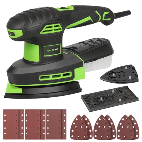 GALAX PRO 2-in-1 Cordled Sheet/Detail Sander 250W, 12 Pcs Sandpapers - style: Corded 2-in-1 Sheet Sanders/Detail Sanders