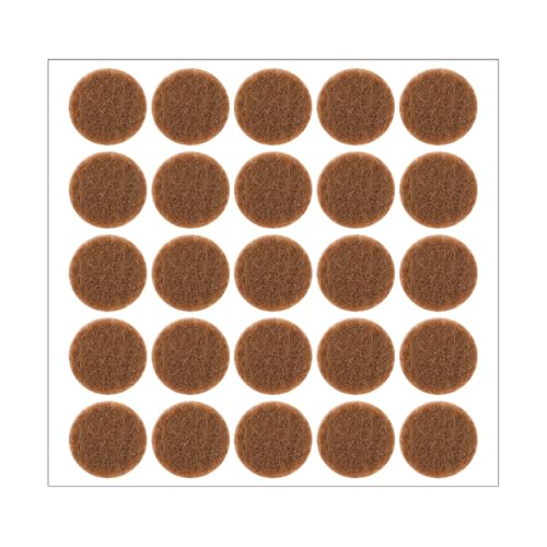 48 Pcs 1/2 Inch Felt Pads for Chair Legs Brown Felt Cabinet Door Pads Self Adhesive Round Felts Feet Protector Felts Bumpers for Table Chair Sofa Furniture Kitchen Cabinet Doors Floor Drawers Cupboard