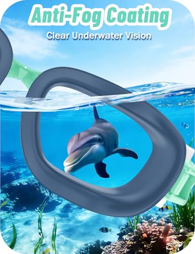 Vvinca Kids Swim Goggles, Swimming Goggles for Kids 3-14 Anti-Fog UV Protection No Leak Pool Glasses for Boys Girls - color: 06-blue & Green
