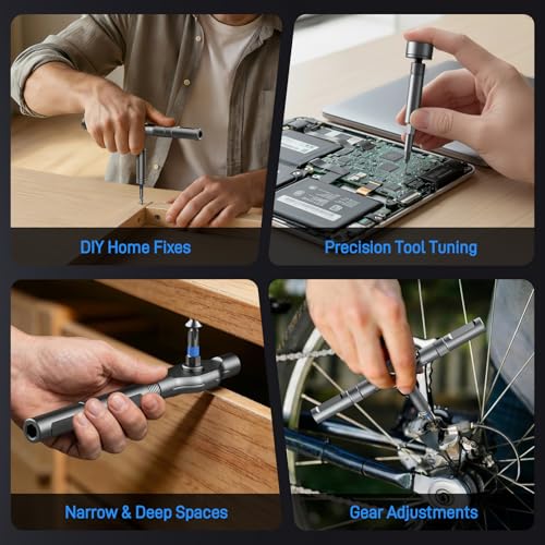 74-in-1 Magnetic Ratchet Screwdriver Set with S2 Steel Bits - color: Black, size: 74PCS